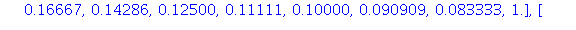 table( [( 6, 3 ) = .12500, ( 5, 5 ) = .11111, ( 2, 8 ) = 1., ( 6, 8 ) = 1., ( 1, 6 ) = .16667, ( 3, 5 ) = .14286, ( 5, 4 ) = .12500, ( 7, 3 ) = .11111, ( 1, 5 ) = .20000, ( 3, 4 ) = .16667, ( 2, 3 ) =...
