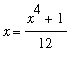 x = (x^4+1)/12