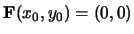 ${\bf F}(x_0,y_0) = (0,0)$