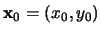 ${\bf x}_0 = (x_0,y_0)$