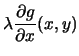 $\displaystyle \lambda \frac{\partial
g}{\partial x}(x,y)$