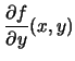 $\displaystyle \frac{\partial f}{\partial y}(x,y)$