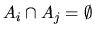 $A_{i} \cap A_{j} = \emptyset$