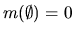 $m(\emptyset) = 0$