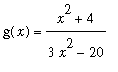 g(x) = (x^2+4)/(3*x^2-20)