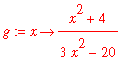 g := proc (x) options operator, arrow; (x^2+4)/(3*x...