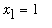 x[1] = 1