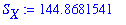 S[X] := 144.8681541