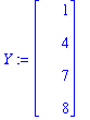 Y := matrix([[1], [4], [7], [8]])