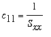 c[11] = 1/S[xx]