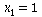 x[1] = 1