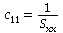 c[11] = `/`(1, `*`(S[xx]))