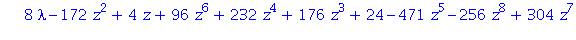 [64*z^10+176*z^4+4*z^2+32*z-172*z^3-8+96*z^7+232*z^5-471*z^6+304*z^8-256*z^9, y-z, 4*x-192*z^9+54*z^4+252*z^2+156*z-840*z^3-68-400*z^7+1285*z^5-896*z^6+640*z^8, 8*lambda-172*z^2+4*z+96*z^6+232*z^4+176...