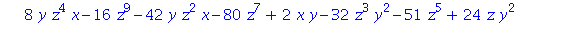 [72*z^8+64*z^4*y^2+9*z^6+4*y^4-76*y^2*z^2-162*z^4-4*y^2+81*z^2+16*z^10, 64*y*z^6-96*x*z^5+8*y^3*z^2-88*z^4*y+67*x*z^3-6*y*z^2+16*z^7*x-3*x*z-2*y^3+2*y, 8*y*z^4*x-16*z^9-42*y*z^2*x-80*z^7+2*x*y-32*z^3*...